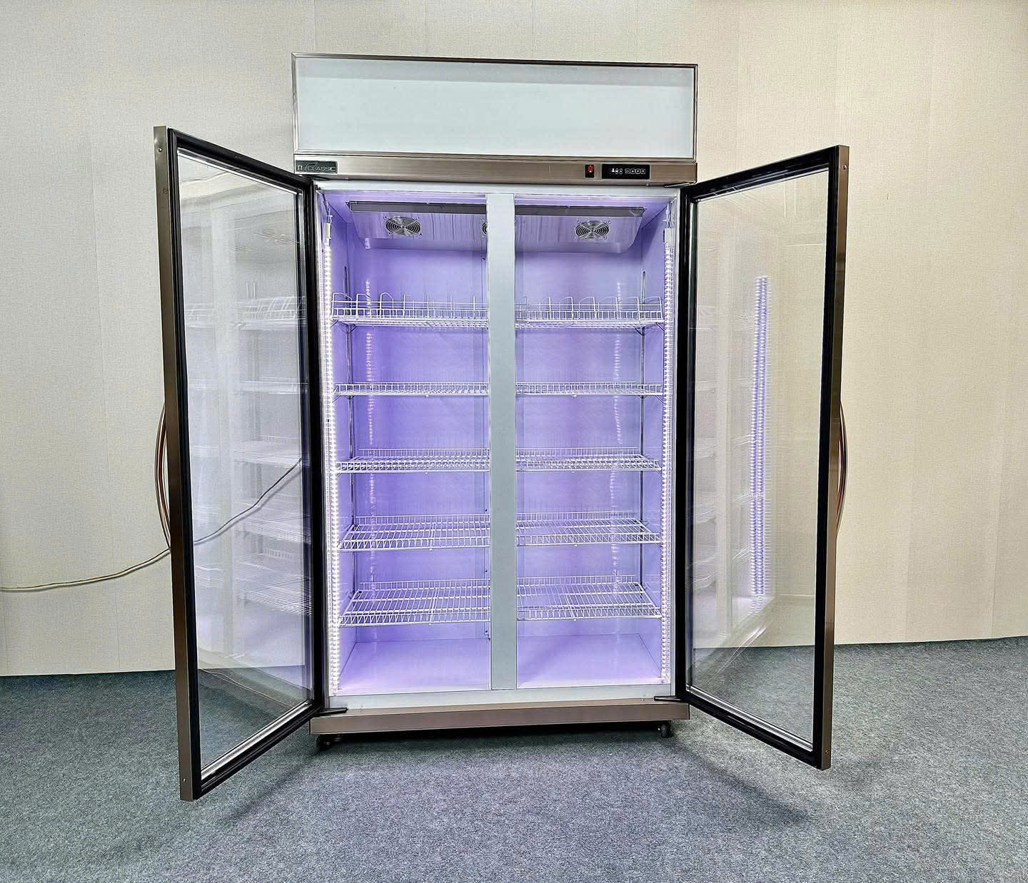 tủ mát 2 cánh kính block dưới